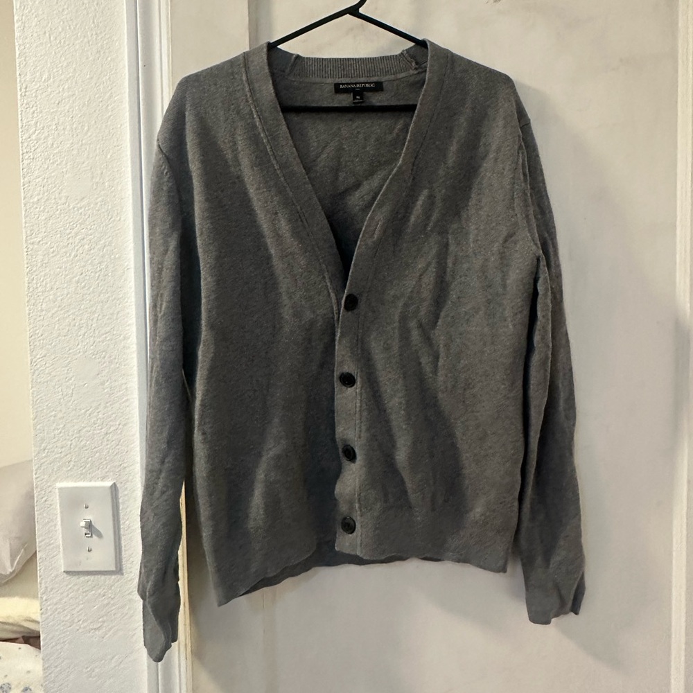 Gray banana republic Button-Up Cardigan